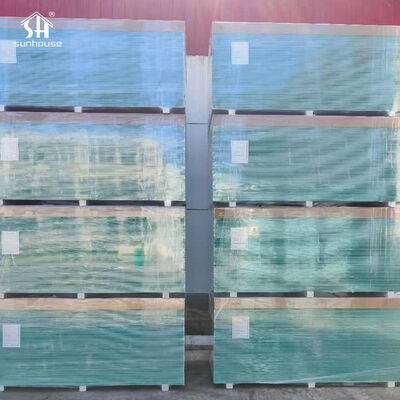 سعر جيد موزع ألواح جبس مقاومة للماء 1220 × 2440 مم 9.5 مم لوح جبس خفيف الوزن مقاوم للرطوبة للأسقف والجدران الداخلية الانترنت